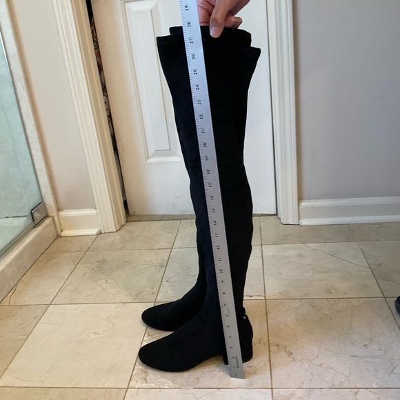 Thigh High Boots, Black Suede by Dolce Vita, Short Heel, 27.5” tall, Sz 8.5 - Picture 3 of 15